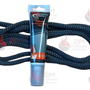 Kit joint rond tressé en céramique 14 mm + silicone 300°C